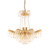 Endon Lighting Adagio 9 Light Gold with Faceted Glass Droplets Chandelier