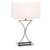 Endon Lighting Epalle Chrome Base with White Fabric Shade Table Lamp