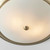 Endon Lighting Atlas 2 Light Antique Brass with Opal Glass Flush Ceiling Light