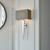 Endon Lighting Moreto Polished Chrome with Grey Faux Silk Shade Wall Light