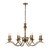 Endon Lighting Kora 8 Light Antique Brass Pendant Light