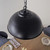 Endon Lighting Colman Matt Black and Gold Leaf Pendant Light