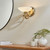 Endon Lighting Cagney Antique Brass with Opal Glass Wall Light