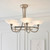 Endon Lighting Cagney 5 Light Satin Chrome with Opal Glass Semi-Flush Ceiling Light