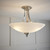 Endon Lighting Welles 3 Light Satin Chrome with Opal Glass Semi-Flush Ceiling Light