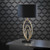 Endon Lighting Vilana Antique Gold Leaf with Black Faux Silk Shade Table Lamp