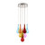 Endon Lighting Niro 10 Light Multi-Coloured Glass and Chrome Cluster Pendant Light