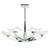 Endon Lighting Ayres 6 Light Chrome and Scavo Glass Semi-Flush Ceiling Light