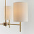 Endon Lighting Brio 3 Light Antique Brass and Cream Fabric Shade Semi-Flush Ceiling Light