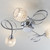 Endon Lighting Aherne 3 Light Chrome with Clear Facetted Glass Semi-Flush Ceiling Light