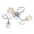 Endon Lighting Aherne 3 Light Chrome with Clear Facetted Glass Semi-Flush Ceiling Light