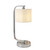 Endon Lighting Canning Chrome with White Faux Silk Shade Table Lamp