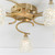 Endon Lighting Boyer 5 Light Antique Brass Semi-Flush Ceiling Light