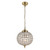 Endon Lighting Tanaro Antique Brass with Clear Glass Pendant Light
