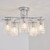 Endon Lighting Alda 5 Light Chrome with Clear Faceted Glass Semi-Flush Ceiling Light