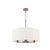 Endon Lighting Daley 3 Light Satin Nickel with White Vintage Faux Silk Shade Pendant Light