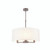 Endon Lighting Daley 3 Light Satin Nickel with White Vintage Faux Silk Shade Pendant Light