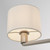 Endon Lighting Daley 3 Light Satin Nickel with Vintage White Fauz Silk Shade Pendant Light