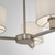 Endon Lighting Daley 3 Light Satin Nickel with Vintage White Fauz Silk Shade Pendant Light