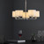 Endon Lighting Daley 5 Light Satin Nickel with Vintage White Faux Silk Shade Pendant Light