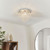 Endon Lighting Kristen 3 Light Chrome with Clear Faceted Glass Crystal Flush Ceiling Light