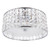 Endon Lighting Belfont 3 Light Chrome with Clear Faceted Crystal Flush Ceiling Light