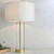 Endon Lighting Lessina Satin Brass with Vintage White Shade Touch Table Lamp