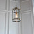 Endon Lighting Lambeth Antique Brass and Clear Glass Pendant Light
