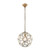 Endon Lighting Miele Antique Brass and Clear Glass Pendant Light