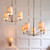 Endon Lighting Ortona 5 Light Antique Brass with Vintage White Shades Pendant Light