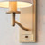 Endon Lighting Ortona Antique Brass with Vintage White Shade Wall Light