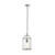 Endon Lighting Lambeth Satin Nickel and Clear Glass Pendant Light