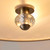 Endon Lighting Hudson 3 Light Antique Brass with Faceted Crystal Flush Ceiling Light