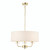 Endon Lighting Nixon 3 Light Polished Brass with Vintage White Shade Pendant Light