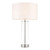 Endon Lighting Lessina Nickel with Clear Glass Touch Table Lamp