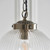 Endon Lighting Brydon Antique Brass with Clear Ribbed Glass 250mm Pendant Light