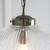 Endon Lighting Brydon Antique Brass with Clear Ribbed Glass 300mm Pendant Light