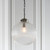 Endon Lighting Brydon Antique Brass with Clear Ribbed Glass 300mm Pendant Light