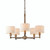 Endon Lighting Indara 5 Light Hammered Bronze and Natural Linen Pendant Light