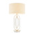 Endon Lighting Meera Antique Silver Leaf and Natural Linen Table Lamp