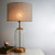 Endon Lighting Wistow Solid Brass with Clear Glass Table Lamp