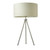 Endon Lighting Tri Chrome with Ivory Shade Table Lamp