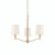 Endon Lighting Ortona 3 Light Matt Antique Brass with Vintage White Shade Pendant Light