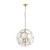 Endon Lighting Miele 3 Light Antique Brass with Clear Glass Pendant Light