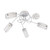 Endon Lighting Colby 5 Light Chrome with Clear Faceted Glass Semi-Flush Ceiling Light