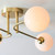 Endon Lighting Otto 4 Light Brushed Brass with Opal Glass Semi-Flush Ceiling Light