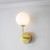 Endon Lighting Otto Brushed Brass with Opal Glass Wall Light