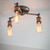 Endon Lighting Hal 3 Light Aged Pewter and Copper Semi-Flush Ceiling Light