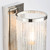 Endon Lighting Easton Bright Nickel with Ribbed Glass Wall Light