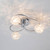 Endon Lighting Talia 3 Light Chrome and Crystal Semi-Flush Ceiling Light